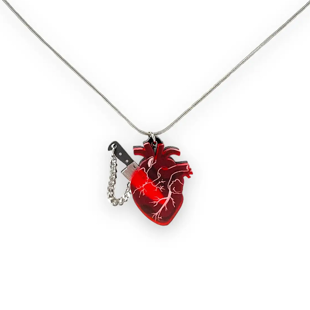 Chopped Heart Necklace
