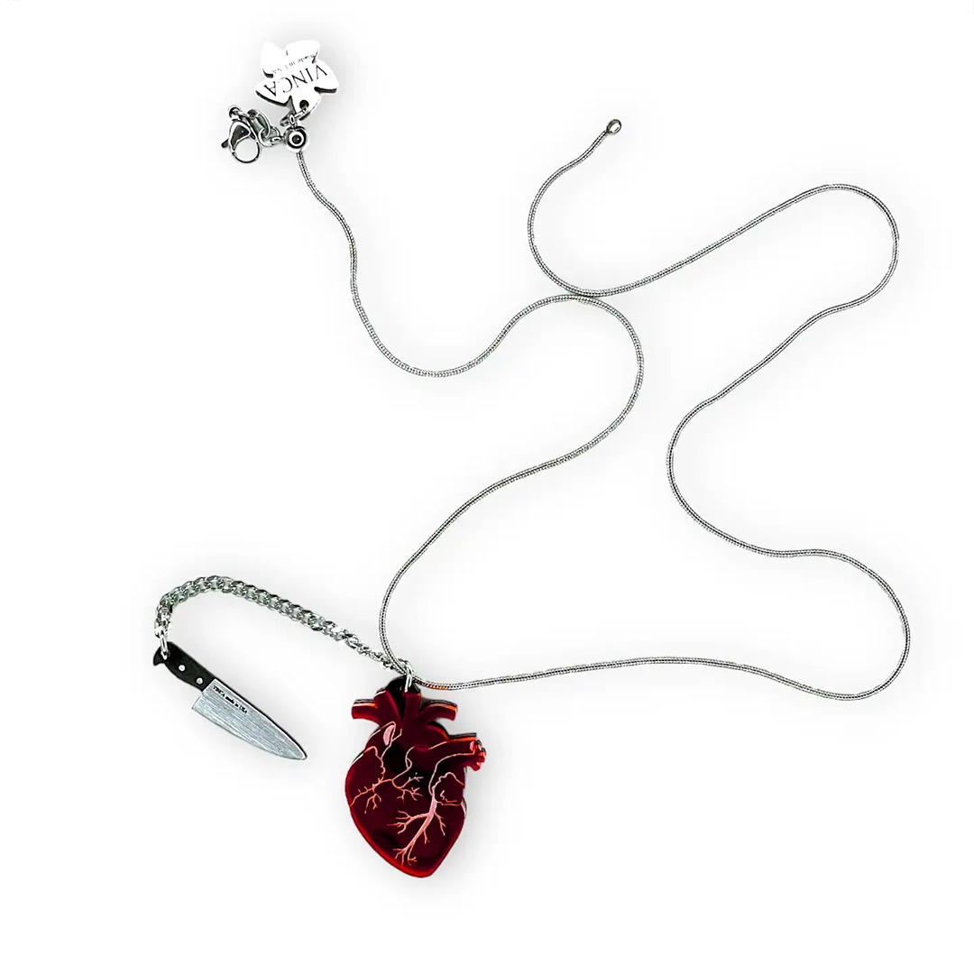 Chopped Heart Necklace - Image 3