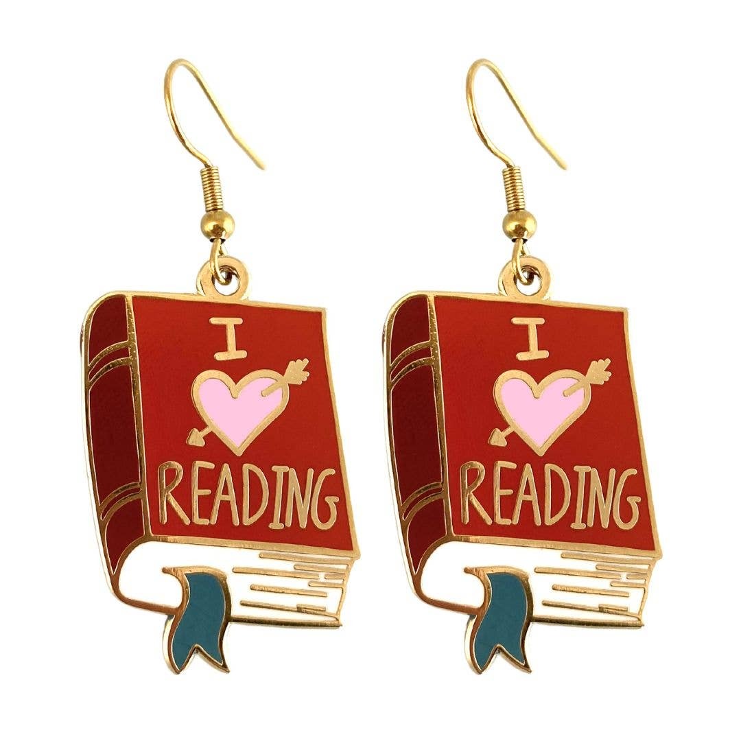 I Heart Reading Earrings - Image 3