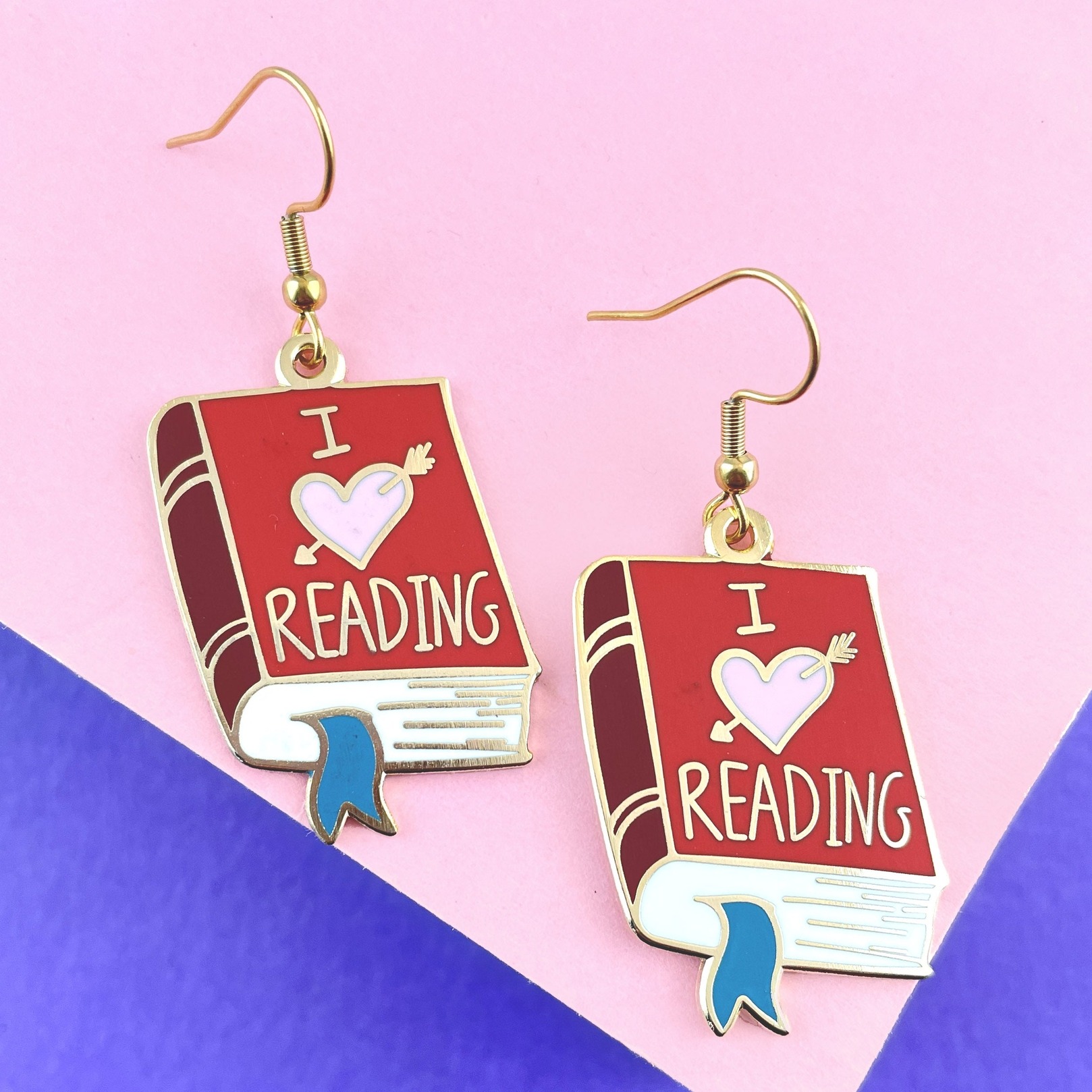 I Heart Reading Earrings